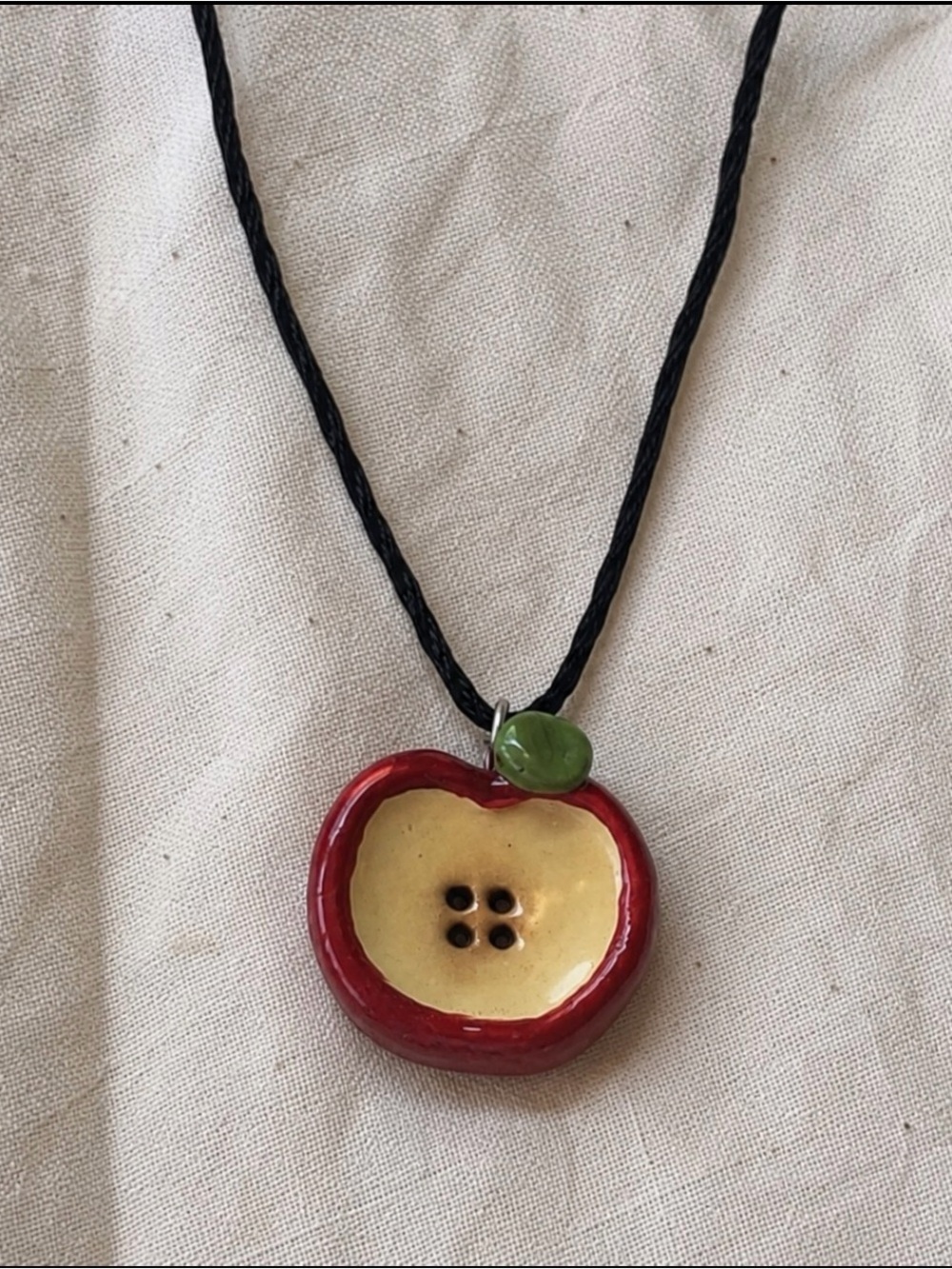 Handmade Apple necklace Pendant